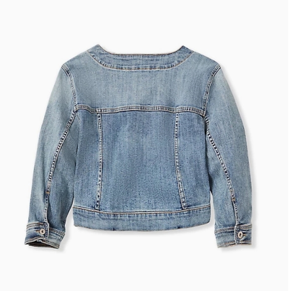 Sz 4 Torrid Collarless Crop Denim - Picture 7 of 12